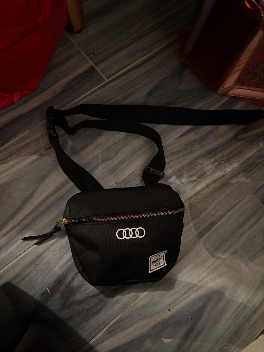 Herschel Supply Company Black Waist Bag with Audi Rings - Picture 2 of 8